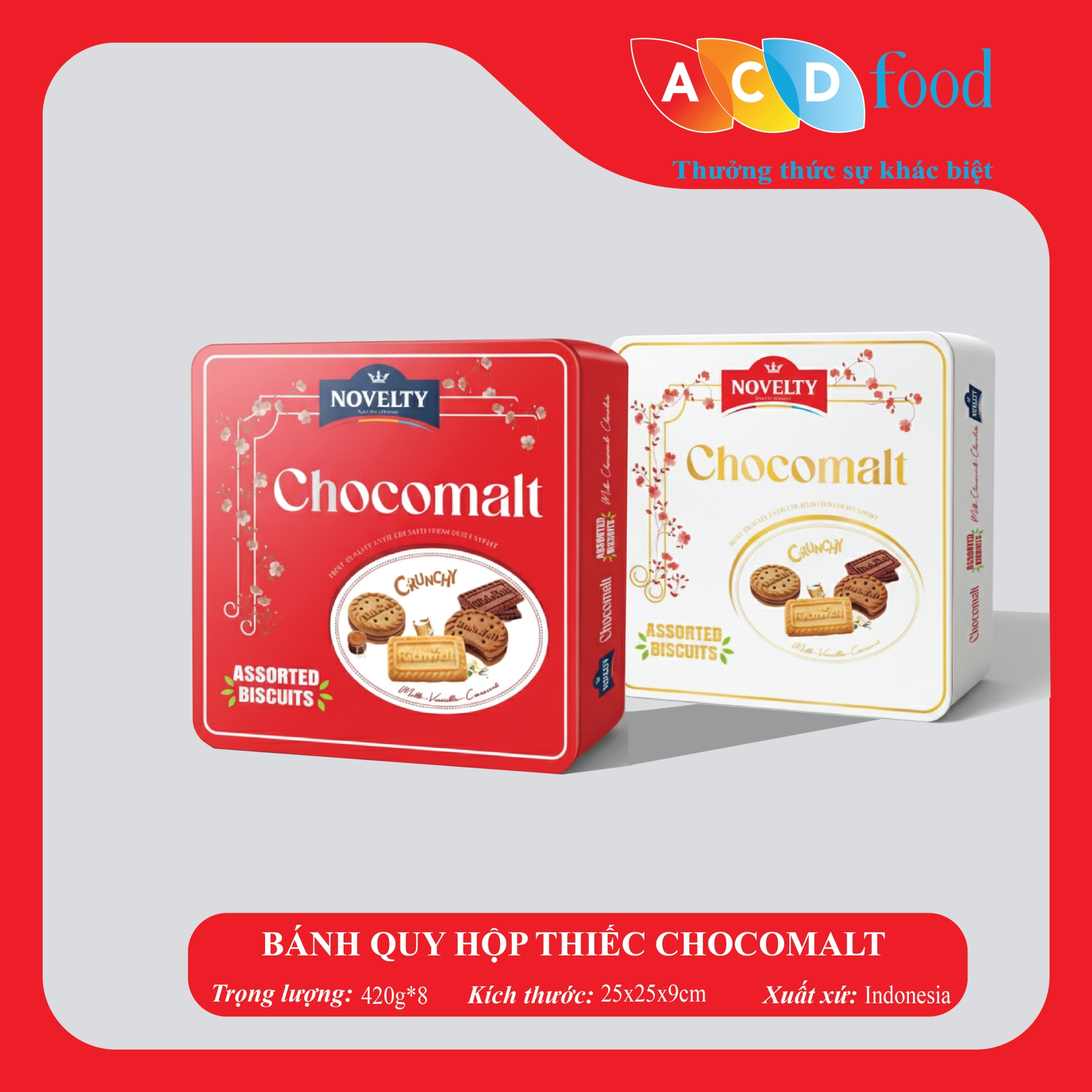 BÁNH QUY HỘP THIẾC CHOCOMALT